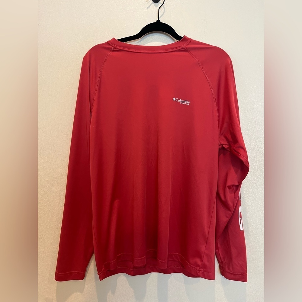 Columbia Red Professional Fishing Gear long sleeve tee